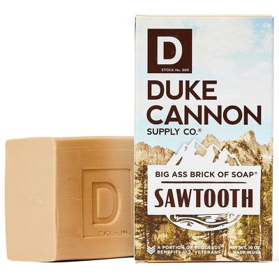 Duke Cannon Sawtooth Big Brick of Soap - Alpine Air & Cedarwood Bar Soap for Men - 10 oz