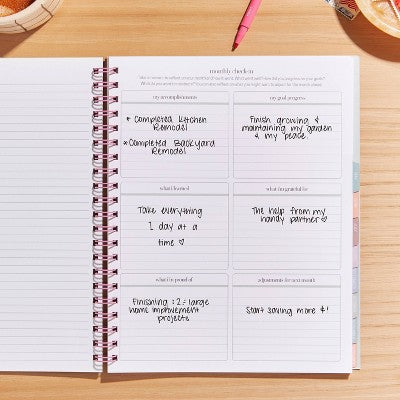 Inspired by Erin Condren 2025 Monthly Planner 11"x9" Pastel Colorblends: Spiral Bound, Adult Stationery, Tabs, 9x11 Paper