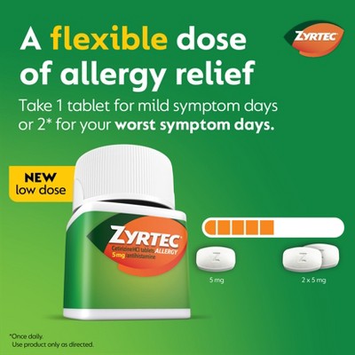Zyrtec Adult Treatment 5mg Cetirizine Tablet - 35ct