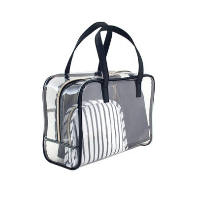 Sonia Kashuk Makeup Organizer Bag Set - Black/Stripe