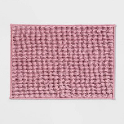 17"x24" Everyday Chenille Bath Rug Pink - Room Essentials