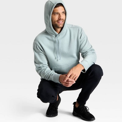 Men's Fleece Hooded Sweatshirt - All In Motion Sage Green XL