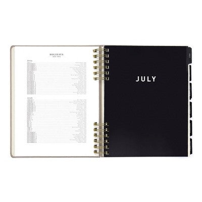 Altitude 8"x10" Weekly/Monthly Planner Warm Gray 15 Month Bamboo Paper Recycled Stickers and Pocket Folder