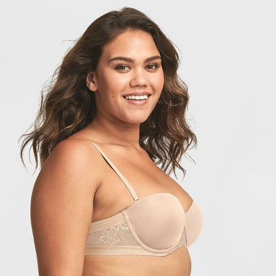 Maidenform Women's Strapless Push-Up Bra SE1102 - Paris Beige 34B