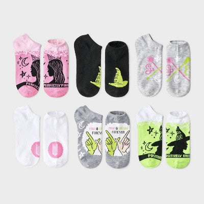 Girls' Wicked 6pk No Show Socks - XS/S
