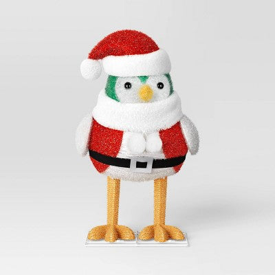 Incandescent Tinsel Santa Bird Christmas Novelty Sculpture Light with Clear Color Light Bulb - Wondershop