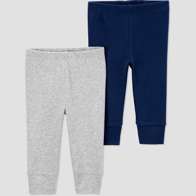Carter's Just One You Baby Boys' 2pk Pants - Navy Blue/Gray 18M