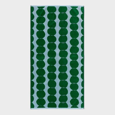 36"x72" Bubble Dot Oversized Beach Towel Green/Blue - Room Essentials