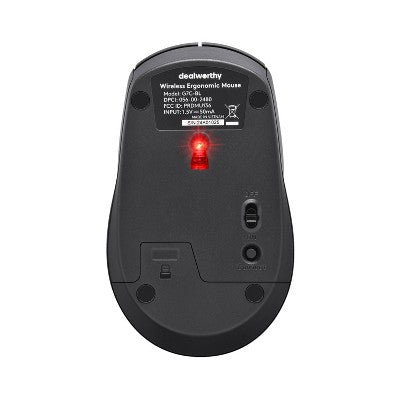 Wireless Ergonomic Mouse - dealworthy - Black