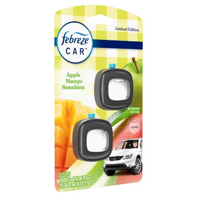 Febreze Car Air Freshener - Apple Mango Sunshine - 0.13 fl oz/2ct