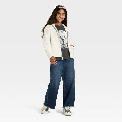 Girls' Short Sleeve Oversized T-Shirt - Cat & Jack Gray L