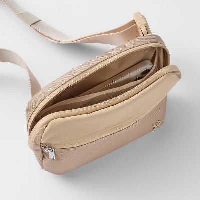 Belt Fanny Pack Cream - All In Motion: Adjustable Strap, Solid Pattern