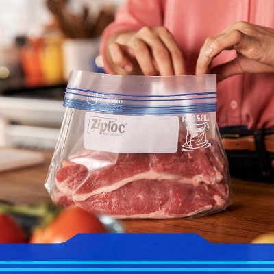 Ziploc Freezer Quart Bags with Grip 'n Seal Technology - 60ct