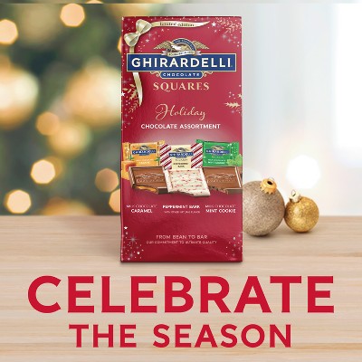 Ghirardelli Christmas Candy Chocolate Assorted Squares Bag - 4.5oz