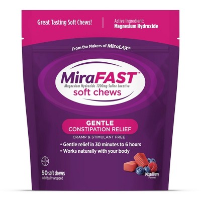 MiraFAST Soft Chews, from the makers of MiraLAX - 50ct