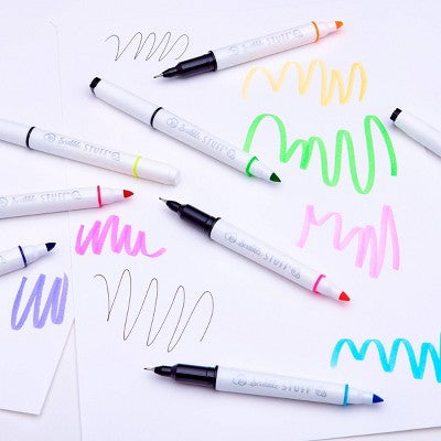 Scribble Stuff 8ct Doubled Ended Highlighter Marker/Fine Tip Pen