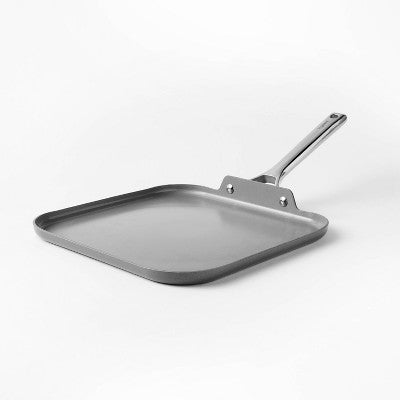Nonstick Ceramic Single Burner Griddle Pan Dark Gray - Figmint