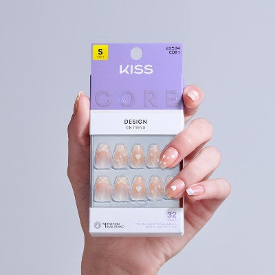 KISS Nails CORE Press-On Fake Nails - Short Coffin - Cheers - 35ct
