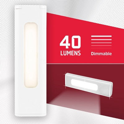 Energizer LED Magnet Mount Stick Light Push Button: Magnetic Dimmable Cabinet Lamp, Battery-Powered, 40 Lumens
