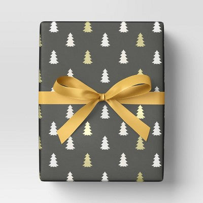 18' Christmas Fabric Ribbon Gold Satin - Wondershop