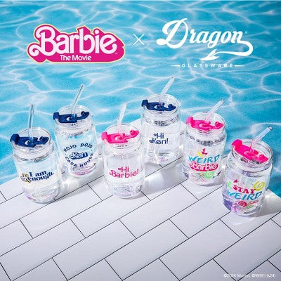 Barbie x Dragon Glassware 16 oz Weird Barbie Drinking Glasses Set of 2