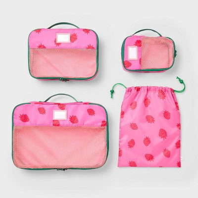 Kids' 4pc Packing Cube Set Strawberry - Cat & Jack?