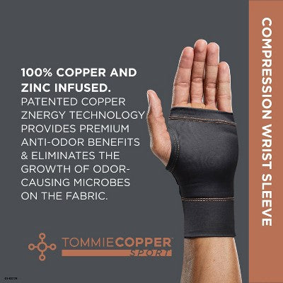 Tommie Copper Sport Compression Wrist Sleeve - S/M: Supports & Braces for Adults