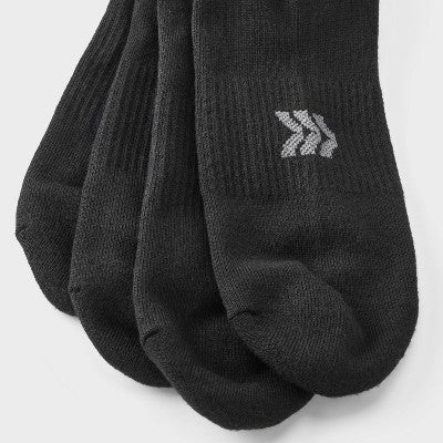 Men's New 12pk Value No Show Socks - All In Motion Black 6-12