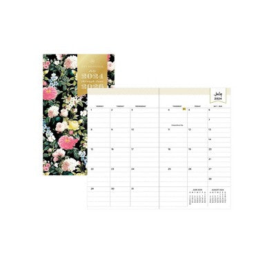 Day Designer 2024-25 Monthly Planner 6.125"x3.625" Stapled Les Fleurs
