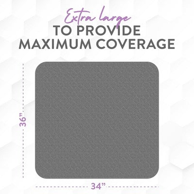 Inspire Underpads | Stain Hiding Gray - Reusable Incontinence Bed Pads Waterproof Mattress Pad (34 X 36 - 2 Pack)