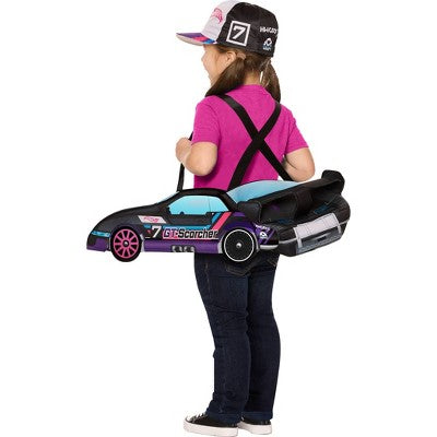 Hot Wheels Kids' Let's Race GT Scorcher Ride Along LED Light Up Costume with Hat Black One Size