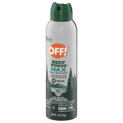 OFF! Deep Woods Max Mosquito Repellent & Tick Spray, Up to 10 Hrs of Protection & Gear Safe with Picaridin - 5oz
