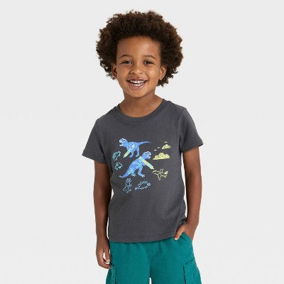 Toddler Boys' Short Sleeve Dino T-Shirt - Cat & Jack 3T