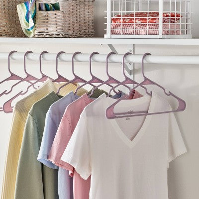 18pk Plastic Hangers Lavender - Brightroom