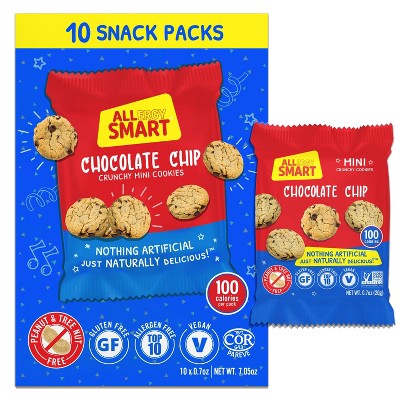 ALLERGY SMART Gluten Free Chocolate Chip Mini Cookies Family Pack - 7.05oz/10ct