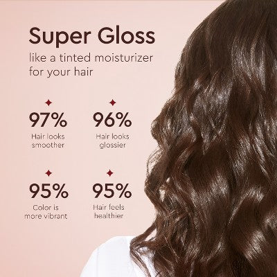 Glaze SuperGloss Color Conditioning Hair Gloss - Brunette Sleek Espresso Brown - 6.4 fl oz: Ammonia-Free, Vegan, Sulfate-Free, Contains Vitamin E