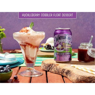 Waterloo Sparkling Water Huckleberry Cobbler Sparkling Water - 8pk/12 fl oz Cans