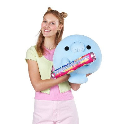 Snackles 14" Sea Cow and Mentos Stuffed Animal: Manatee Plushie, Polyester Character Toy