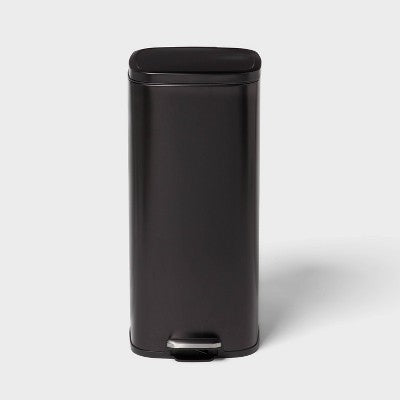 30L Soft Square Step Trash Can Black - Brightroom (LOCAL PICKUP ONLY)