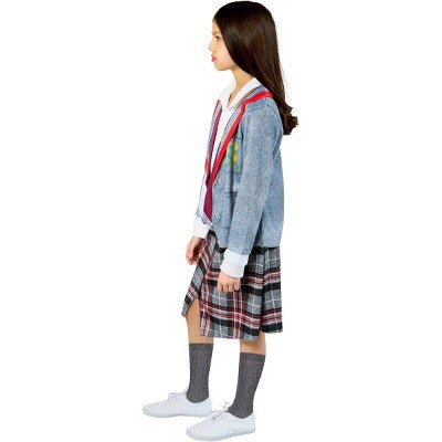 Warner Bros. Kids' Beetlejuice Beetlejuice Astrid School Uniform Halloween Costume - L