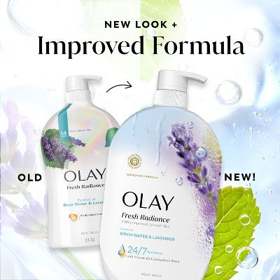 Olay Fresh Radiance Vitamin B3 and Antioxidant Blend Body Wash - Birch Water and Lavender - 35 fl oz