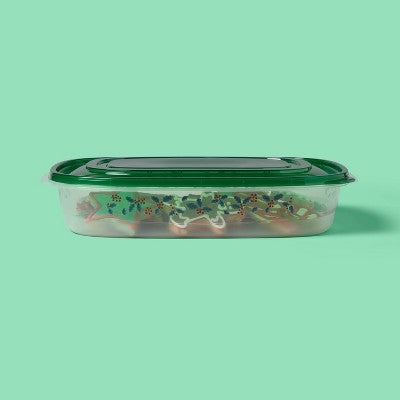 Holiday Large Rectangle Food Storage Container - 128oz/2ct - up&up