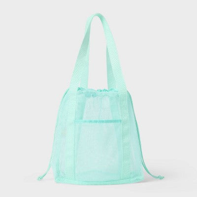 Mesh Drawstring Bag Blue - Sun Squad
