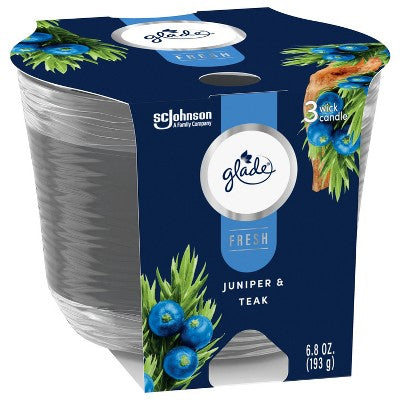 Glade 3 Wick Candle - Juniper & Teak - 6.8oz