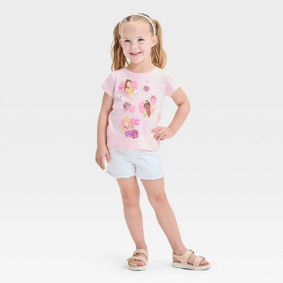 Toddler Girls' Rose Princess Graphic T-Shirt - Rose Pink 4T