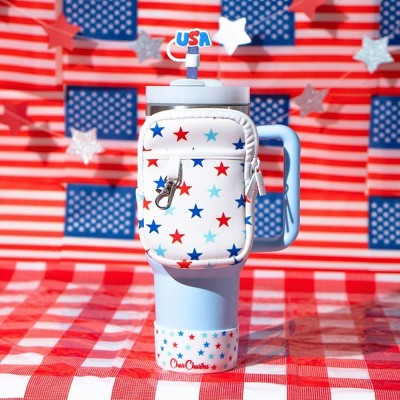 CharCharms 6pk 40oz Americana Glitter Straws