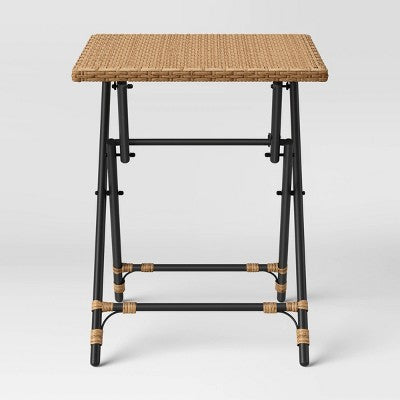 Southport Folding Patio Bistro Table Beige - Threshold (LOCAL PICKUP ONLY)