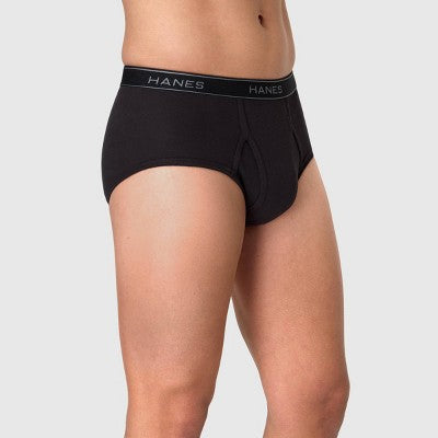 Hanes Premium Men's Cotton Stretch Briefs - Gray/Black S