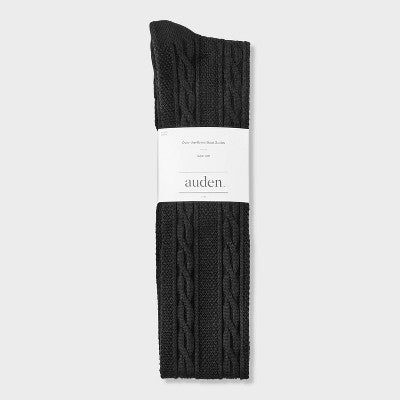 Women's Cable Super Soft Over the Knee Boot Socks - Auden Black 4-10