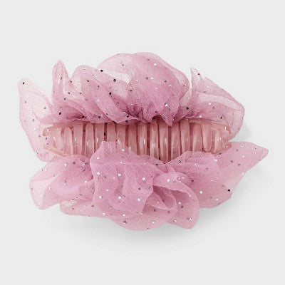 Ruffle Hair Claw Clip - Wild Fable Pink